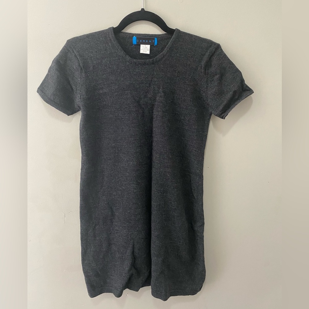 Grey wool dress